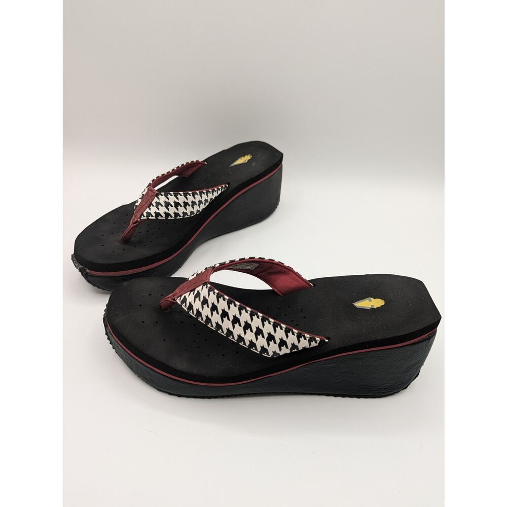 Volatile Bat Checkered Platform Flip Flops Size 9 - image 1